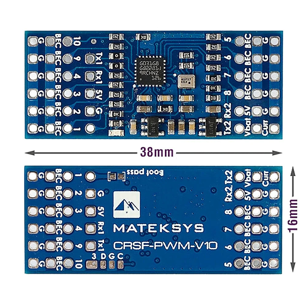 MATEKSYS CRSF TO PWM CONVERTER CRSF-PWM-B CRSF-PWM-6 CRSF-PWM-V10 CRSF-PWM-C