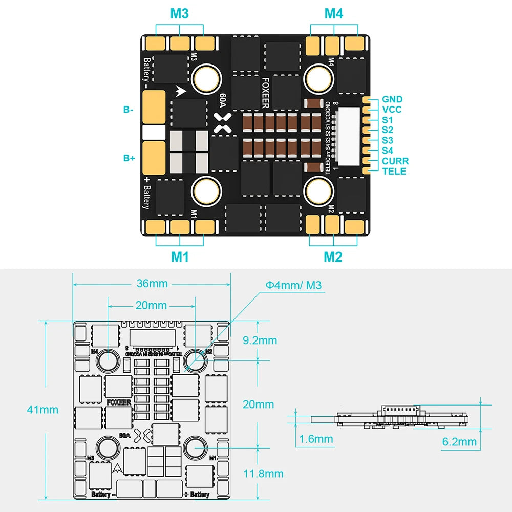 FOXEER Reaper F4 Slim Mini 60A ESC