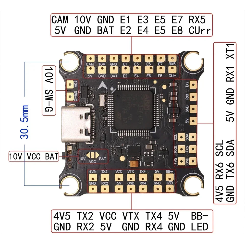 HAKRC F405 V2 F4 Flight Controller W/ 45A /50A /60A /65A 4in1 ESC