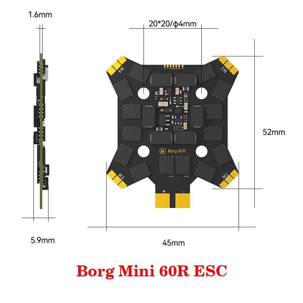 IFlight Borg Mini H7 W/RX Stack (60R 4-IN-1 BL32 ESC)
