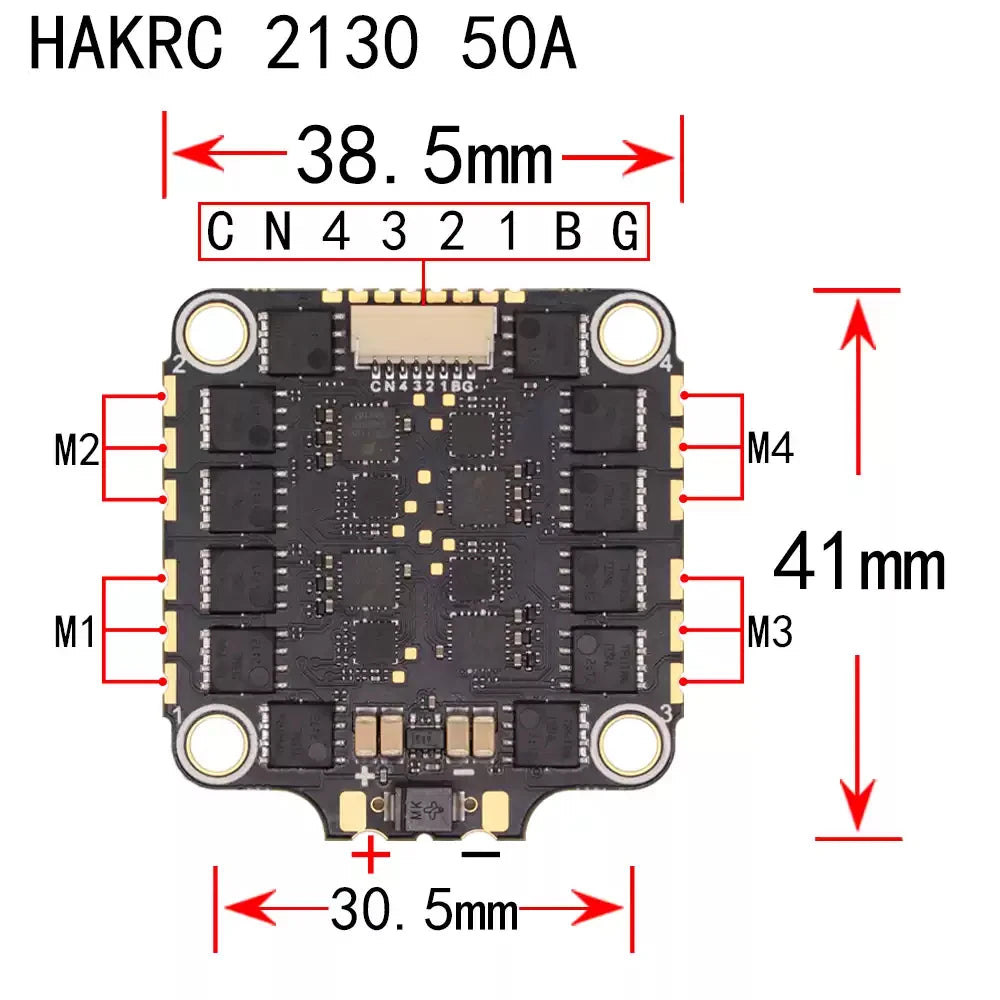 HAKRC BLHeli-S 50A/ BLHeli-32 65A 4in1 Brushless ESC