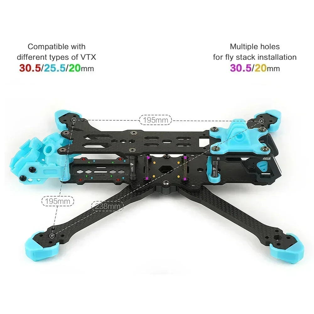 Axisflying MANTA V2 5inch Carbon Fiber True X Frame Kit