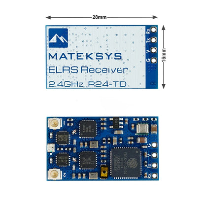 MATEK MATEKSYS EXPRESSLRS 2.4GHZ TRUE DIVERSITY RECEIVER R24-TD 2.4GHz ISM 20dbm (100mW) CRSF