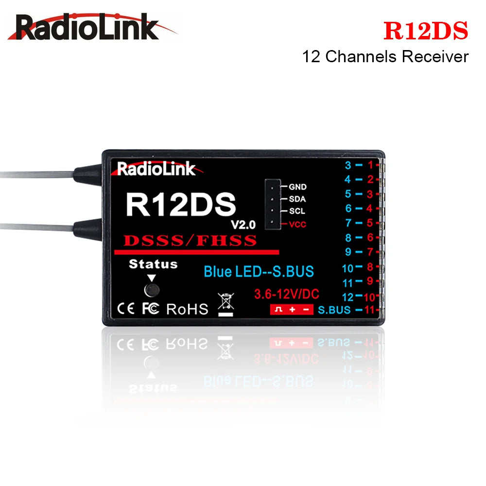 Radiolink R12DS 2.4GHz 12-Kanal Empfänger