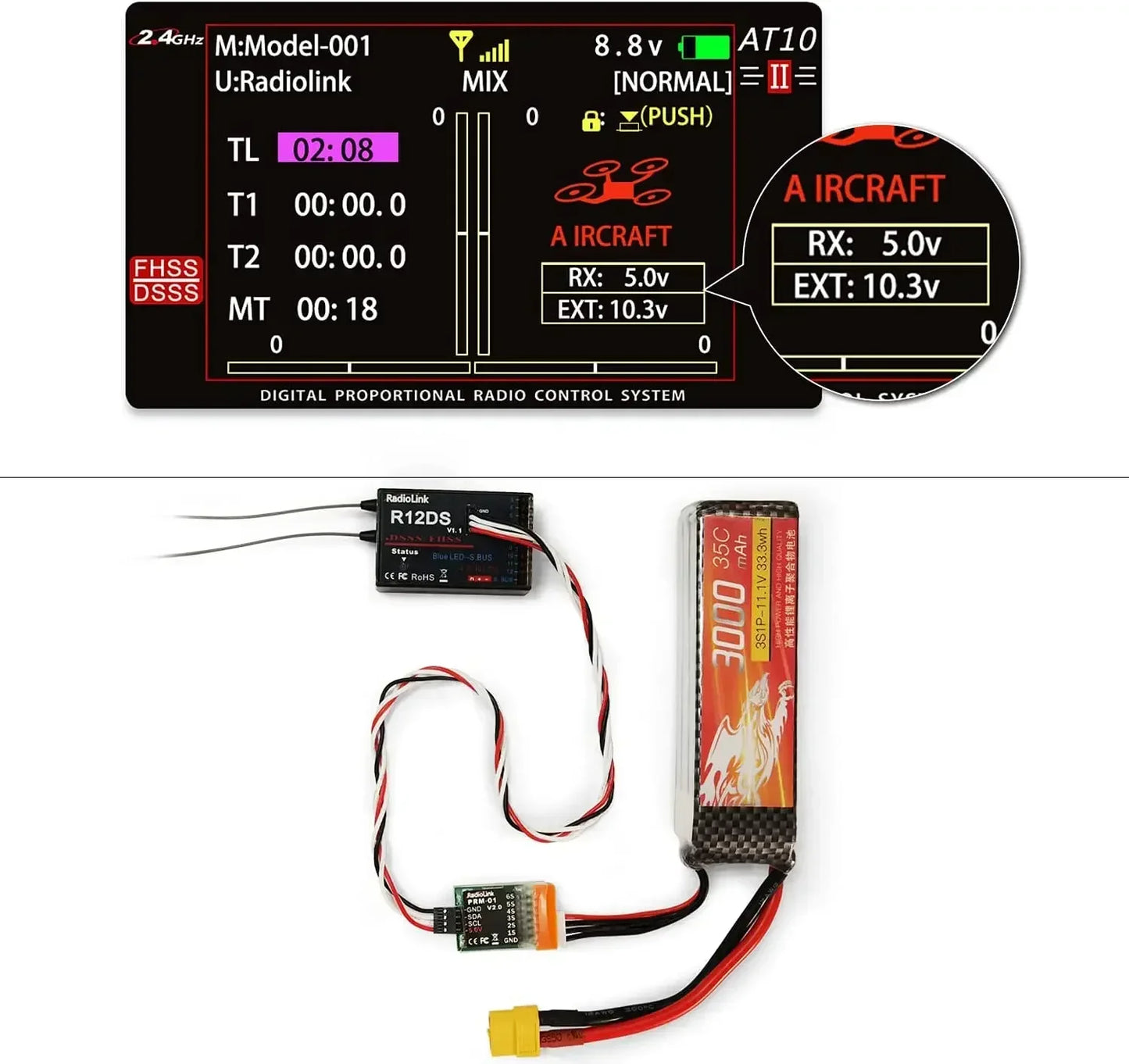 Radiolink AT10II 2.4Ghz 12 Channel RC Transmitter