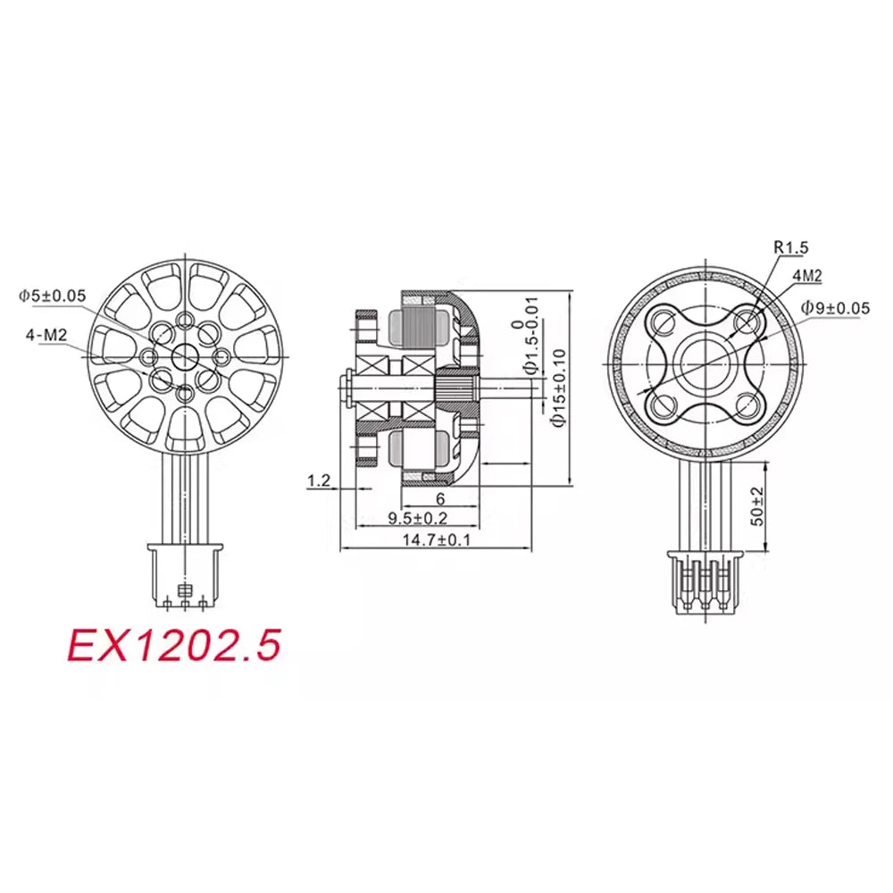 HappyModel EX1202.5 6400KV/ 8000KV 2-3S 11500KV 1S Brushless Motor