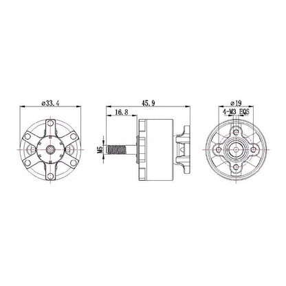 DIATONE MAMBA KN2808 1100KV Brushless Motor 4-6S