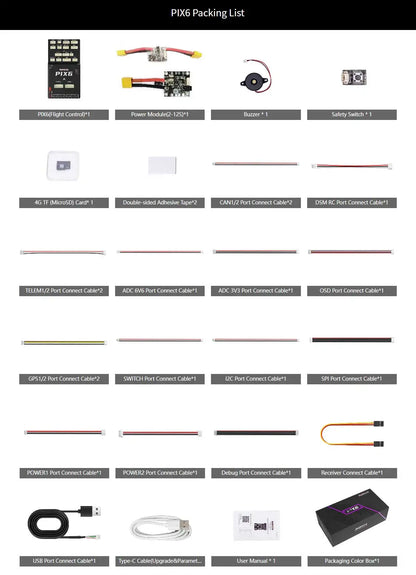 Radiolink PIX6 Open Source ArduPilot Firmware FC Built-in BMI088, ICM42688-P Gyroscope OSD for RC FPV Drone/ 2-8 Axis Multirotor