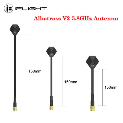 Antenne iFlight Albatross V2 SMA 5.8GHz 2.4dBi LHCP RP SMA / RHCP SMA 60MM/100MM/150MM