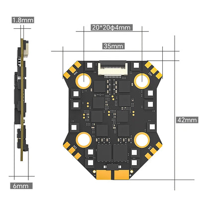IFlight Borg F7 Mini Flight Controller Stack ICM42688 Flash 32MB avec 60A Mini BL32 (ESC 32Bit) 2-6S
