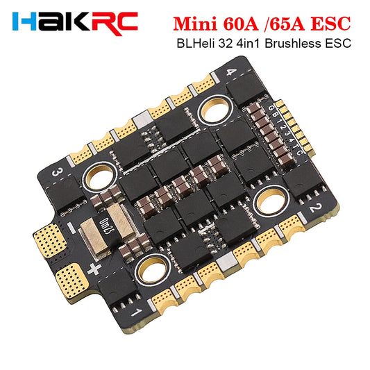 HAKRC Mini 60A /65A BLHeli 32 4in1 Brushless ESC